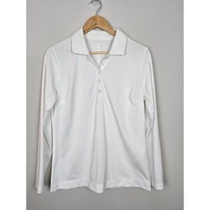 Nike Golf Dri-FIT Women's Polo Long Sleeve Stretch Tech White Size Large
